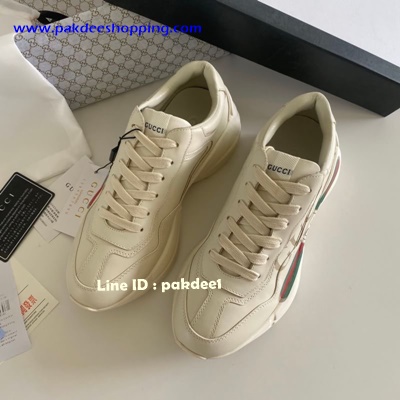 ٻҾ2 ͧԹ : Rhyton Gucci logo leather Sneaker Original ҹҡ ͹ͧش