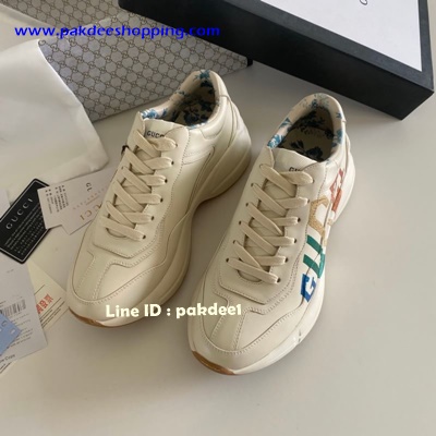 ٻҾ2 ͧԹ : Rhyton Gucci logo leather Sneaker Original ҹҡ ͹ͧش