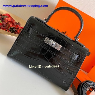 ٻҾ2 ͧԹ : Hermes kelly Croco skin mini Hiend size 20 cm ҹ˹ѧ ´͹