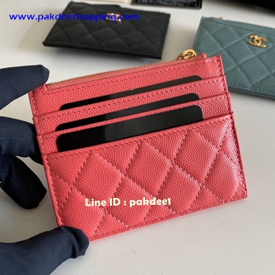 ٻҾ2 ͧԹ : Chanel Turquoise Zip Card original ˹ѧ ҹ¹´ ͹ ҹôش