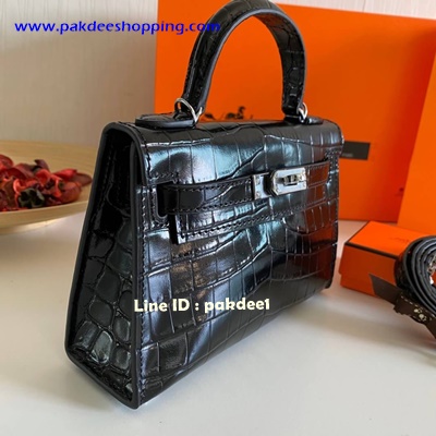 ٻҾ4 ͧԹ : Hermes kelly Croco skin mini Hiend size 20 cm ҹ˹ѧ ´͹