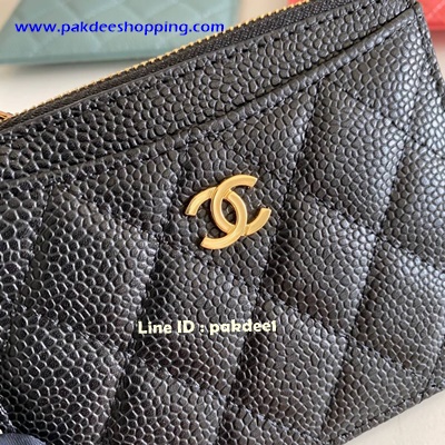 ٻҾ4 ͧԹ : Chanel Turquoise Zip Card original ˹ѧ ҹ¹´ ͹ ҹôش