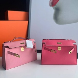 ٻҾ4 ͧԹ : HERMES MINI KELLY POUCH 20 CM ROSE AZALEE