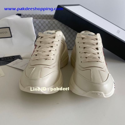 ٻҾ5 ͧԹ : Rhyton Gucci logo leather Sneaker Original ҹҡ ͹ͧش