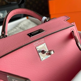 ٻҾ5 ͧԹ : HERMES MINI KELLY ROSE CONFITI Ch&#232;vre Leather 20cm ҹش