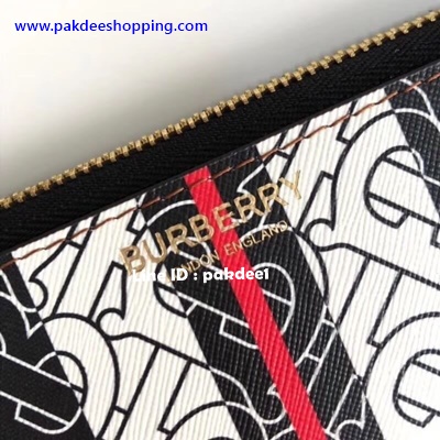 ٻҾ6 ͧԹ : Burberry Monogram stripe clutch Hiend size 30 cm ҹ˹ѧ ҹ͹