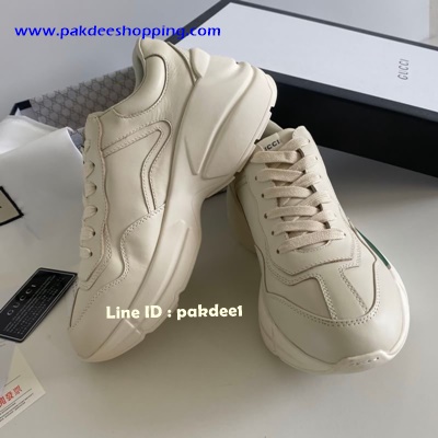 ٻҾ6 ͧԹ : Rhyton Gucci logo leather Sneaker Original ҹҡ ͹ͧش